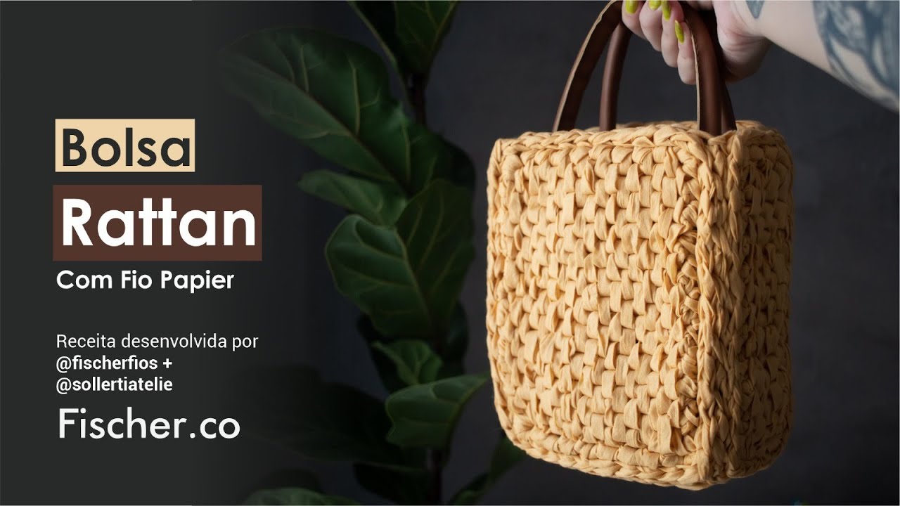 Bolsa Rattan com Fio Papier da Fischer