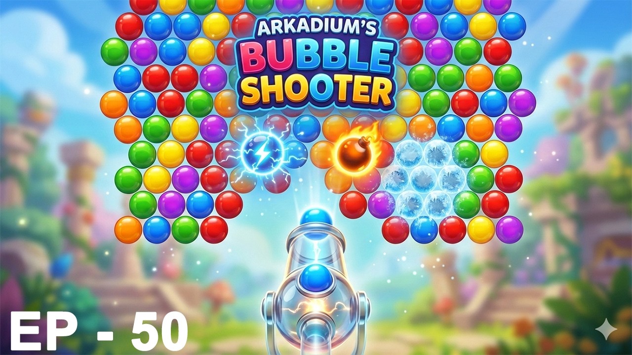 Arkadium&rsquo;s Bubble Shooter Gameplay | Satisfying Bubble Pop Puzzle Game - 50