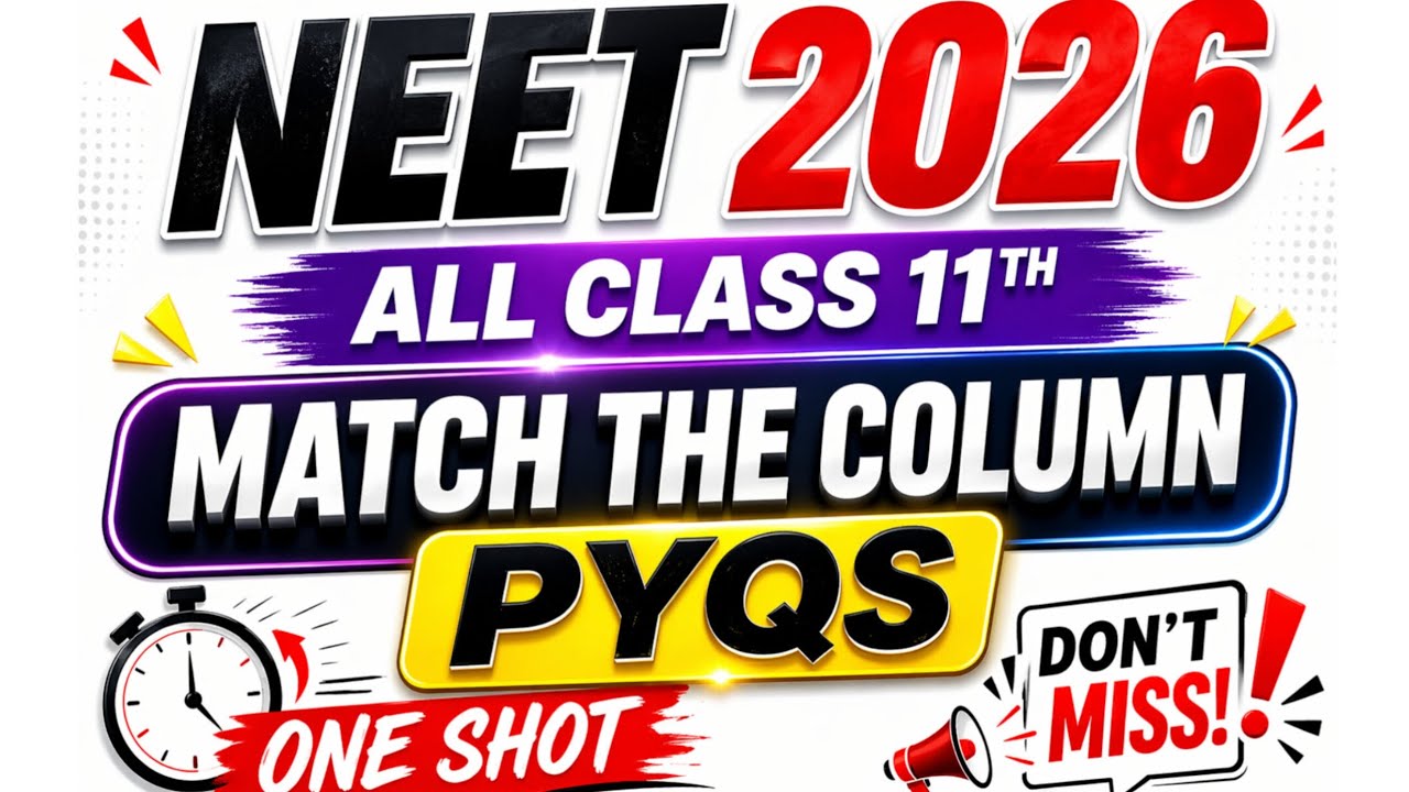 All Match The Column PYQs| NEET Biology |  NEET PYQs 