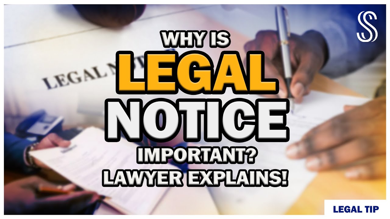 🏛️ Why Is NOTICE Important in Legal Matters? #lawyer #legalnotice