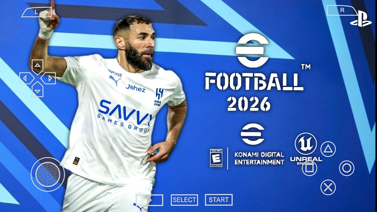 eFootball PES 2026 PPSSPP DOWNLOAD ORIGINAL ISO PES 26 PSP Full Update New Transfers & Kits 26 HD