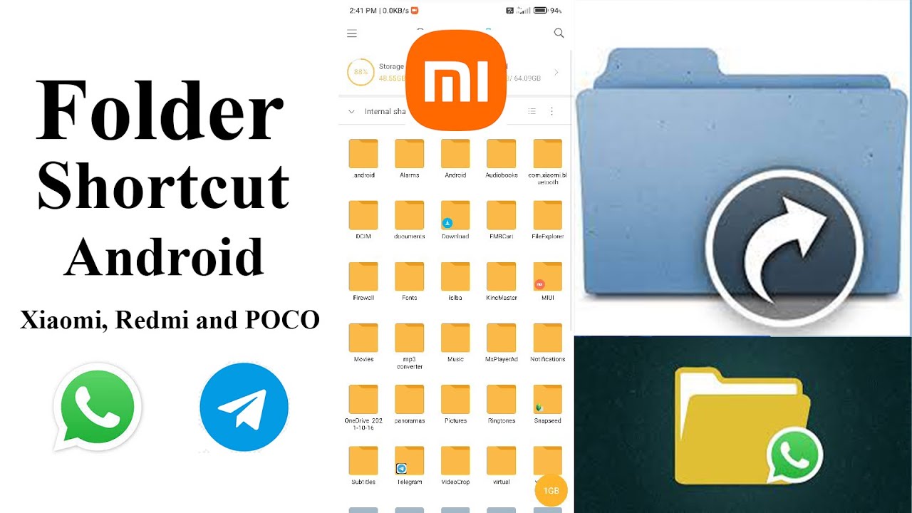How to make folder shortcut in MIUI file manager. Xiaomi, Redmi, POCO. Android