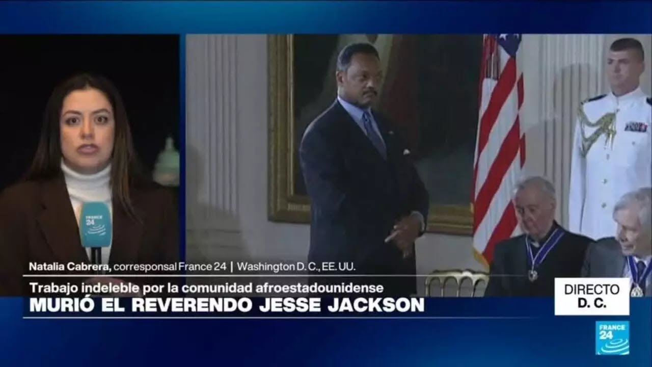 Directo D. C y las reacciones a la muerte del reverendo Jesse Jackson • FRANCE 24 Español