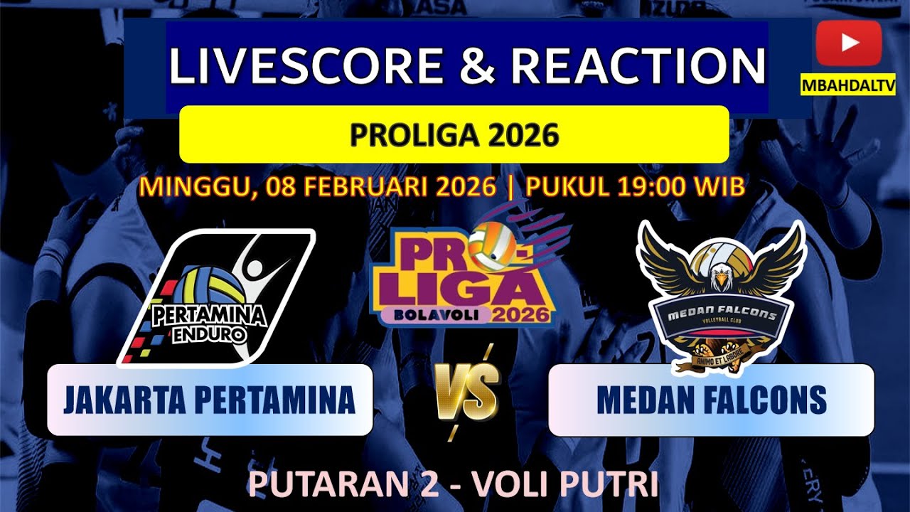 KAWAL MEGA! JAKARTA PERTAMINA ENDURO vs MEDAN FALCONS - LIVE REACTION PROLIGA 2026 VOLI PUTRI LEG 2