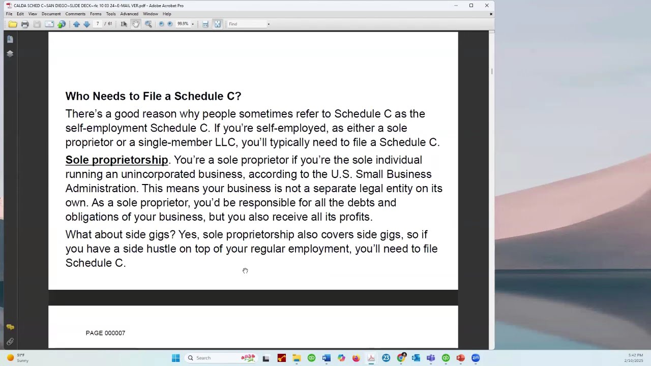 SCHEDULE C with IRS Form 1040 for BUSINESS OWNERS. Individual Income Tax Training Video,Rex Crandell