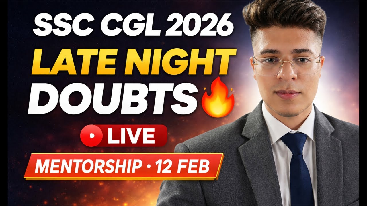 Late Night LIVE Doubt Solving for SSC CGL 2026 🔥 | BLITZ 1.0⚡️ Mentorship from 12 Feb