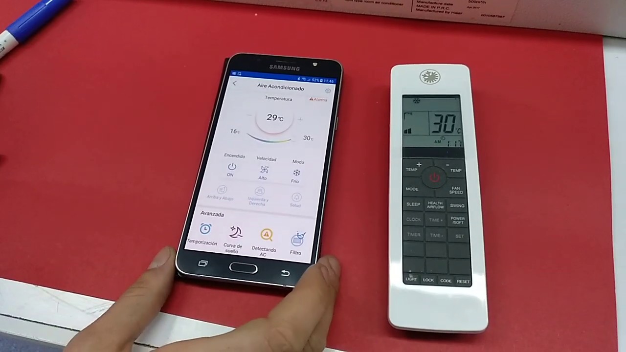 conexión de un equipo de aire acondicionado haier mediante wifi