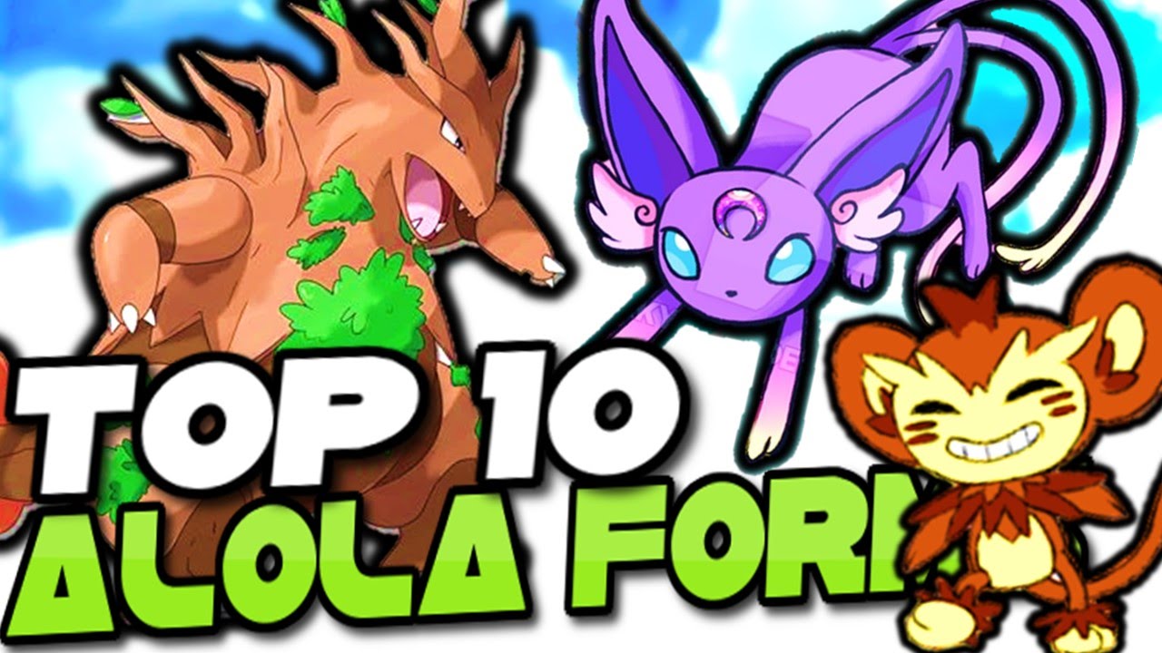 TOP 10 JOHTO POKEMON THAT SHOULD GET ALOLA FORMS! - Pokemon Sun and Moon Alola Forms