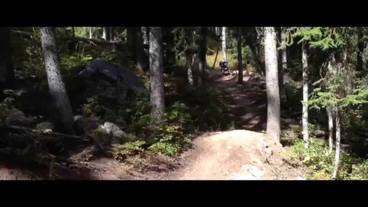 Jumping mountain bikes with Snowmobilers