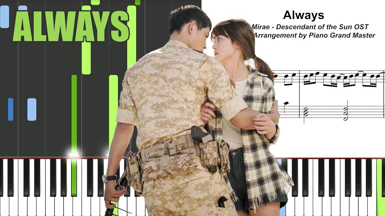 Descendant Of The Sun OST !! || Yoon Mirae - Always || Complete Piano Tutorial + FREE Sheet Music