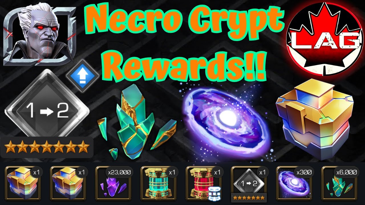 Necropolis Crypt Rewards!! New 7* R2/6* R5/Ascension! Total Item Usage/Cost For 100%! Crystals! MCOC