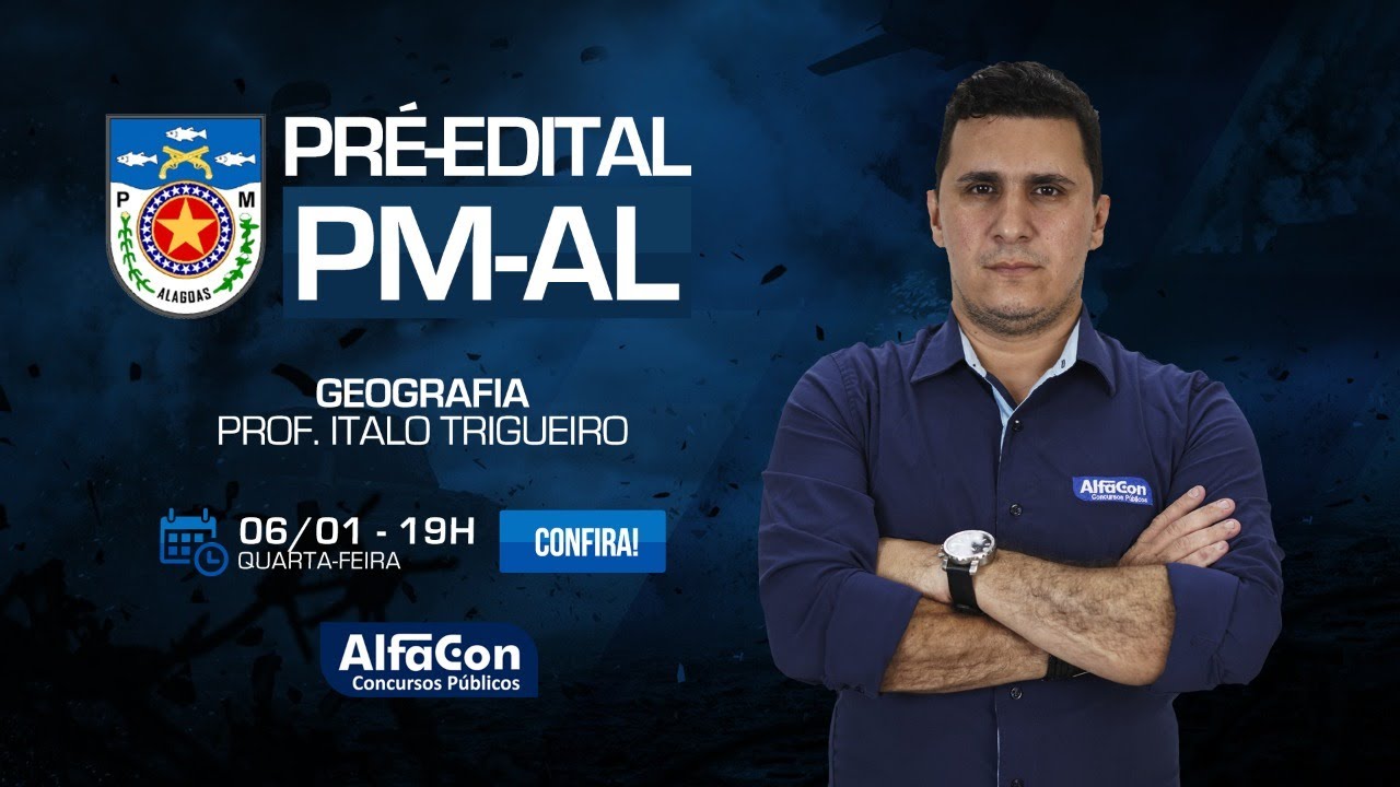 AO VIVO | Aula de Geografia | Pré edital PM AL - AlfaCon