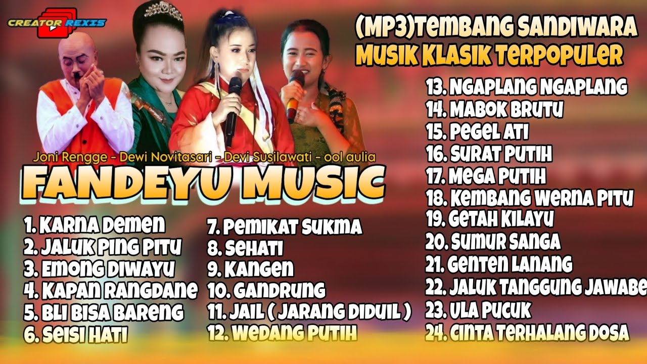 NONSTOP 2 JAM - FANDEYU MUSIC FULL ALBUM - TENGDUNG SANDIWARA ANEKA TUNGGAL - TERBARU 2025