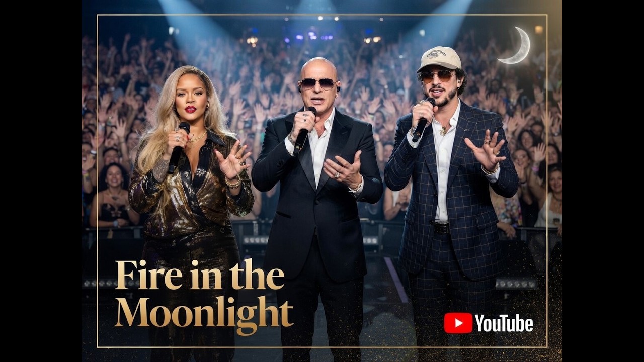 Fire in the Moonlight – Rihanna, Pitbull & Bad Bunny | Dancehall Party Anthem (Official Music Video)