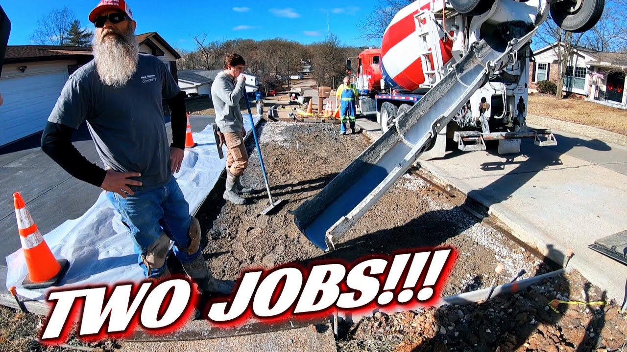 Pumping a Basement Floor | Pouring a Driveway | Same Day
