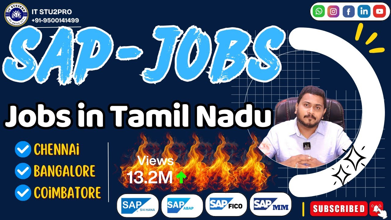 🔴🔴𝐒𝐀𝐏 𝐅𝐑𝐄𝐒𝐇𝐄𝐑𝐒 & Experience Jobs In 𝐓𝐚𝐦𝐢𝐥 𝐧𝐚𝐝𝐮 for Any Degree!!  𝐄𝐧𝐝-𝐔𝐬𝐞𝐫 to 𝐂𝐨𝐧𝐬𝐮𝐥𝐭𝐚𝐧𝐭🤑🤑𝐃𝐨𝐧'𝐭 𝐌𝐢𝐬𝐬