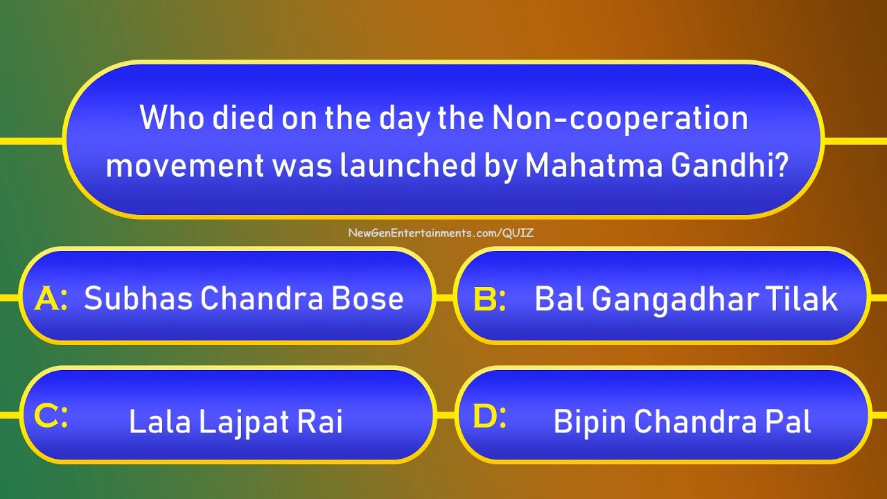 Freedom Fighters of India | Part 3/4 | Independence Day and Republic Day of India Quiz