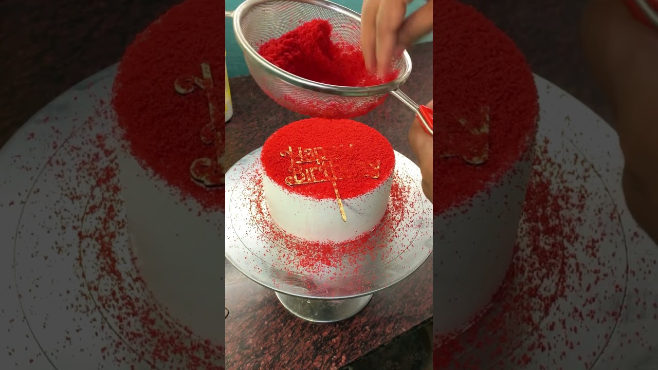 Red Velvet Cake Decorating #cakes #ytshorts #cakeseries #ytshorts #shortsfeed