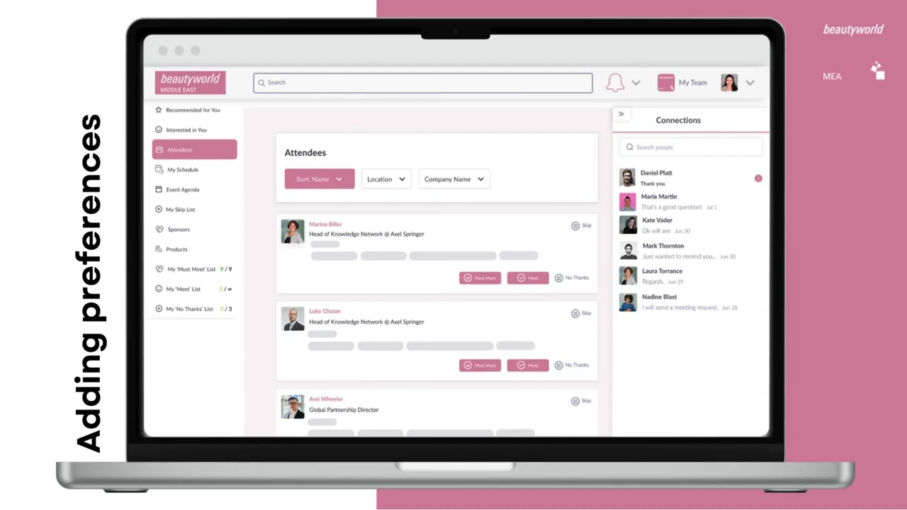 Beautyworld Middle East 2025 - Matchmaking Platform Tutorial for Buyers
