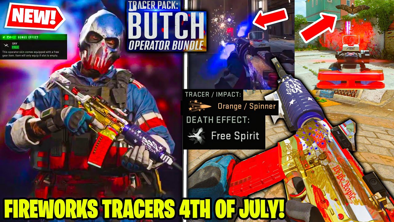 NEW Tracer Pack BUTCH OPERATOR BUNDLE 🎇 MW2 FIREWORKS TRACERS in WARZONE DMZ (Dawn's Light M4 Store)