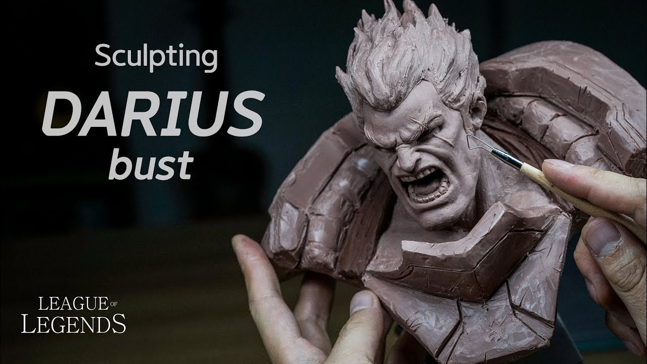 Sculpting Darius bust (League of Legends) 다리우스 흉상 만들기