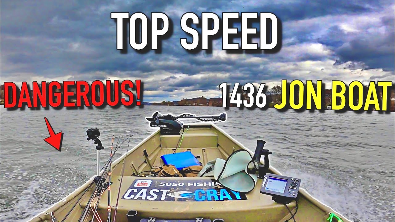 1436 Тест максимальной скорости Jon Boat в ЭКСТРЕМАЛЬНЫХ условиях!