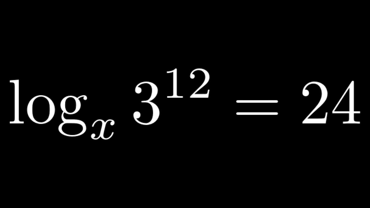 Learn How to Solve a Logarithmic Equation for x when the Base is x