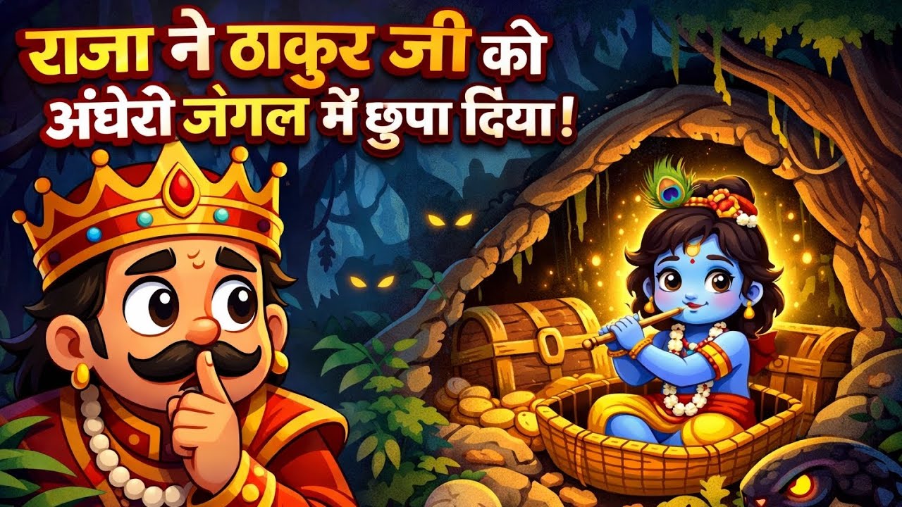 राजा ने ठाकुर जी को,,,😍😍 अंधेरी जंगल🙂🙂 में छुपा दिया