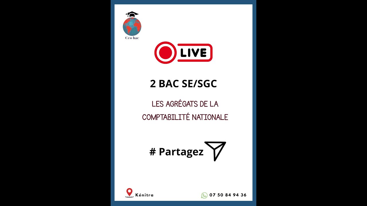 Live Instagram : les agrégats de la comptabilité nationale | 2Bac SE & SGC