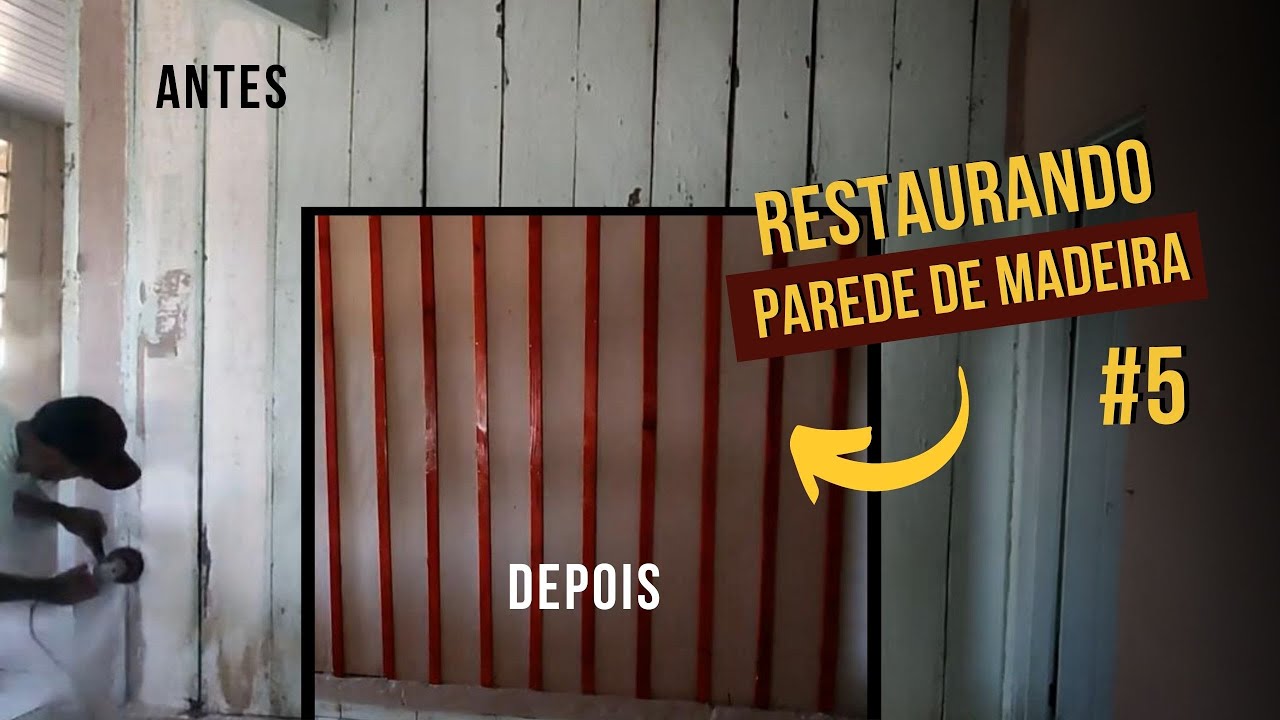 CASA MADEIRA ANTIGA, RESTAURAÇÃO PAREDE DE MADEIRA #REFORMA😊
