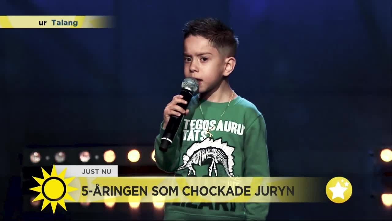 Möt 5-åringen som chockade juryn - Nyhetsmorgon (TV4)