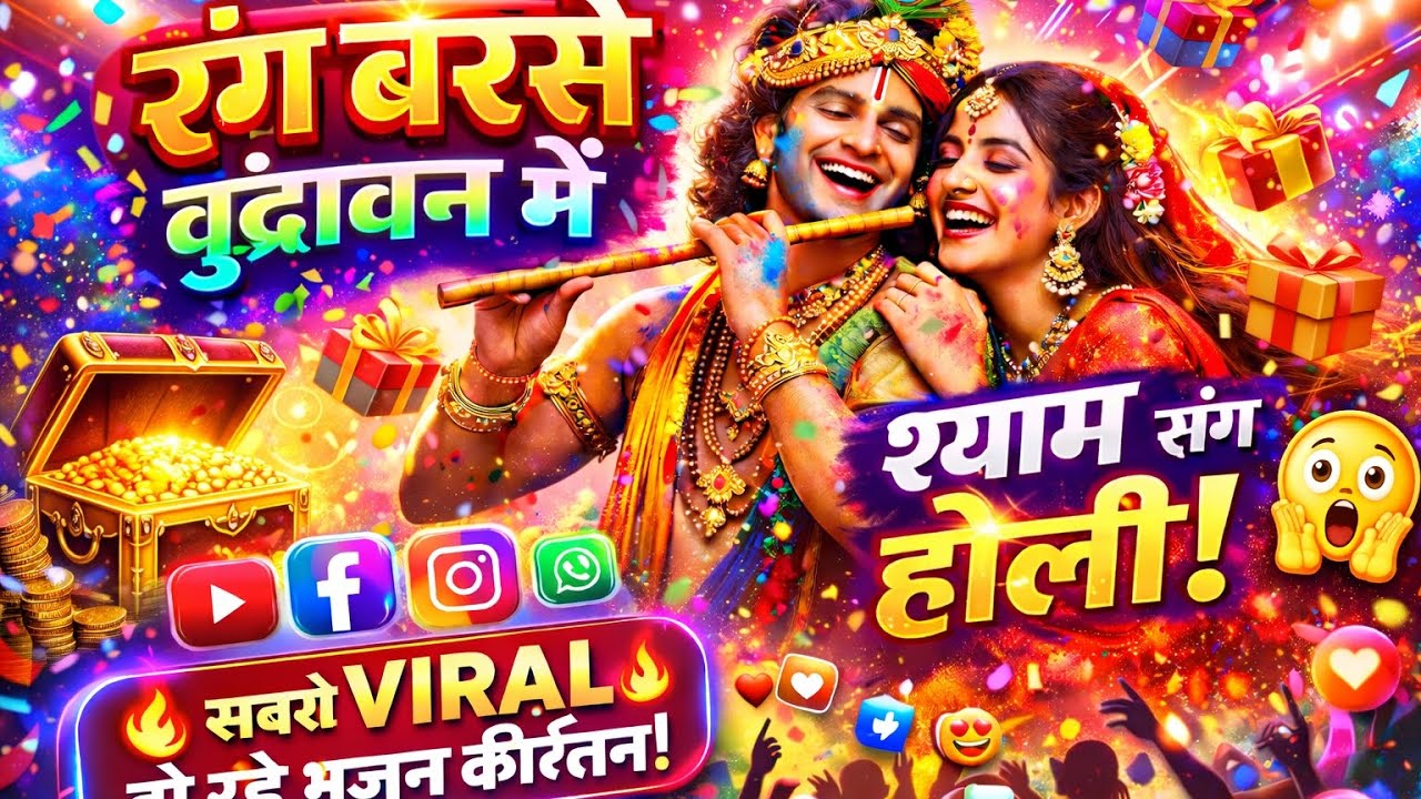 🤩🥳Radhe Radhe Rang Barse। राधे राधे रंग बरसे।Shyam Sang Holi। श्याम संग होली।😨🤯❤️🥰