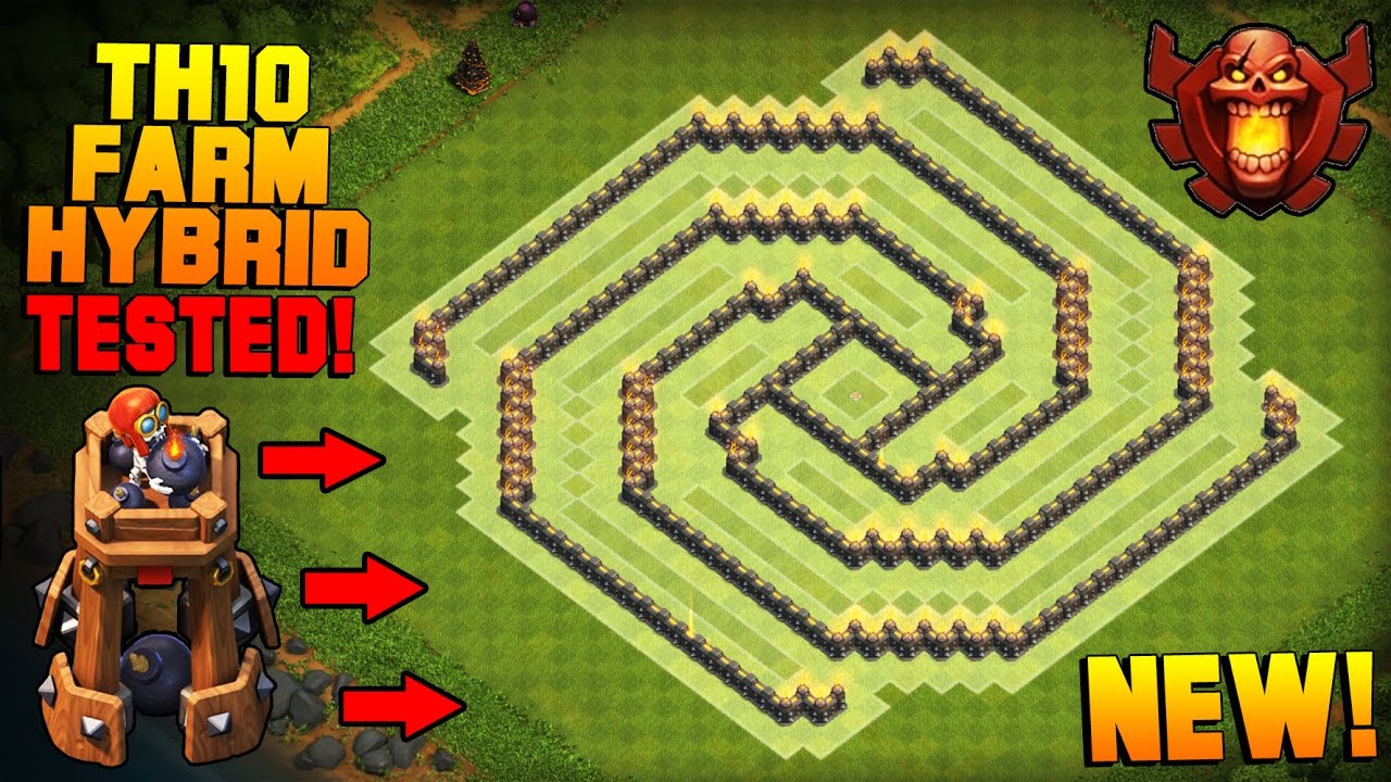 Clash of Clans | BEST TH10 Farming Base with BOMB TOWER | The Sun | Town Hall 10 Hybrid Base [2016]