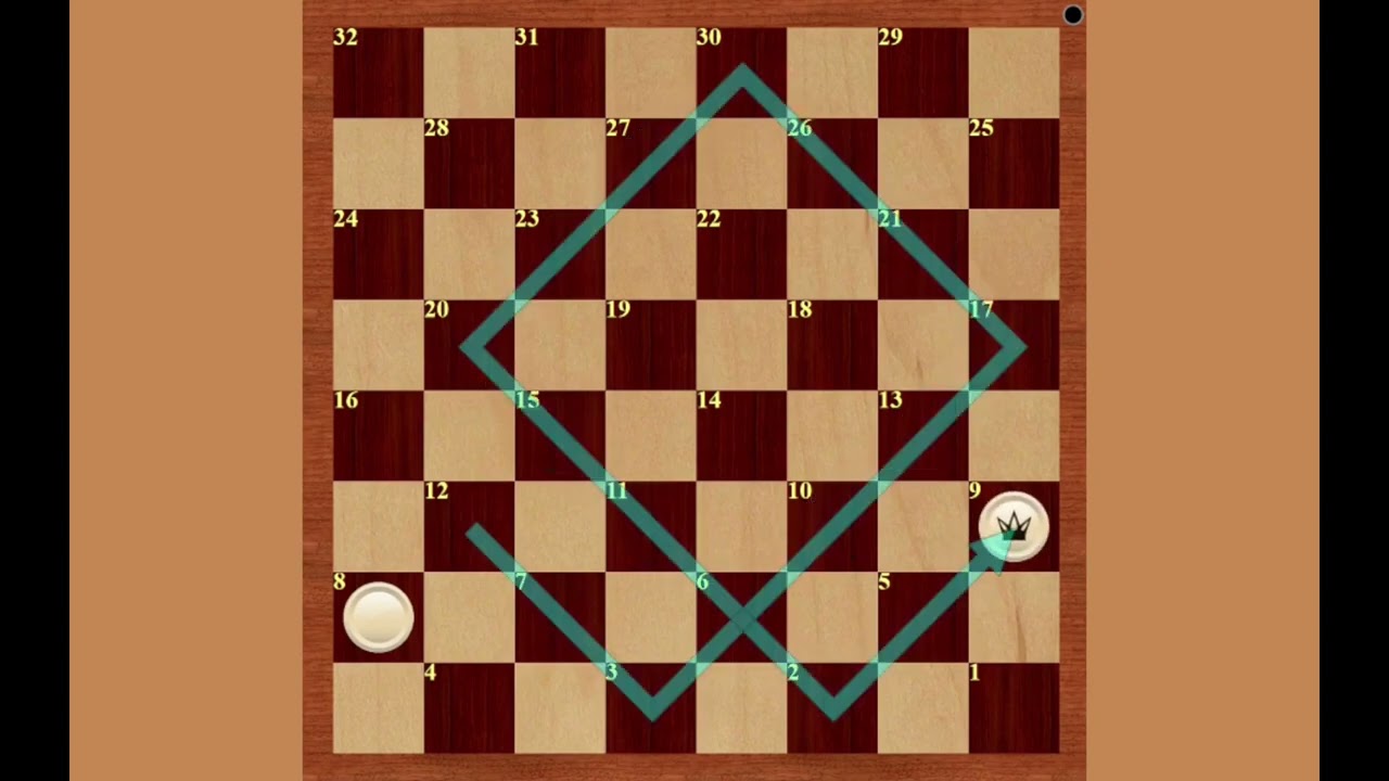 Spanish Checkers Game8-1WhiteWin