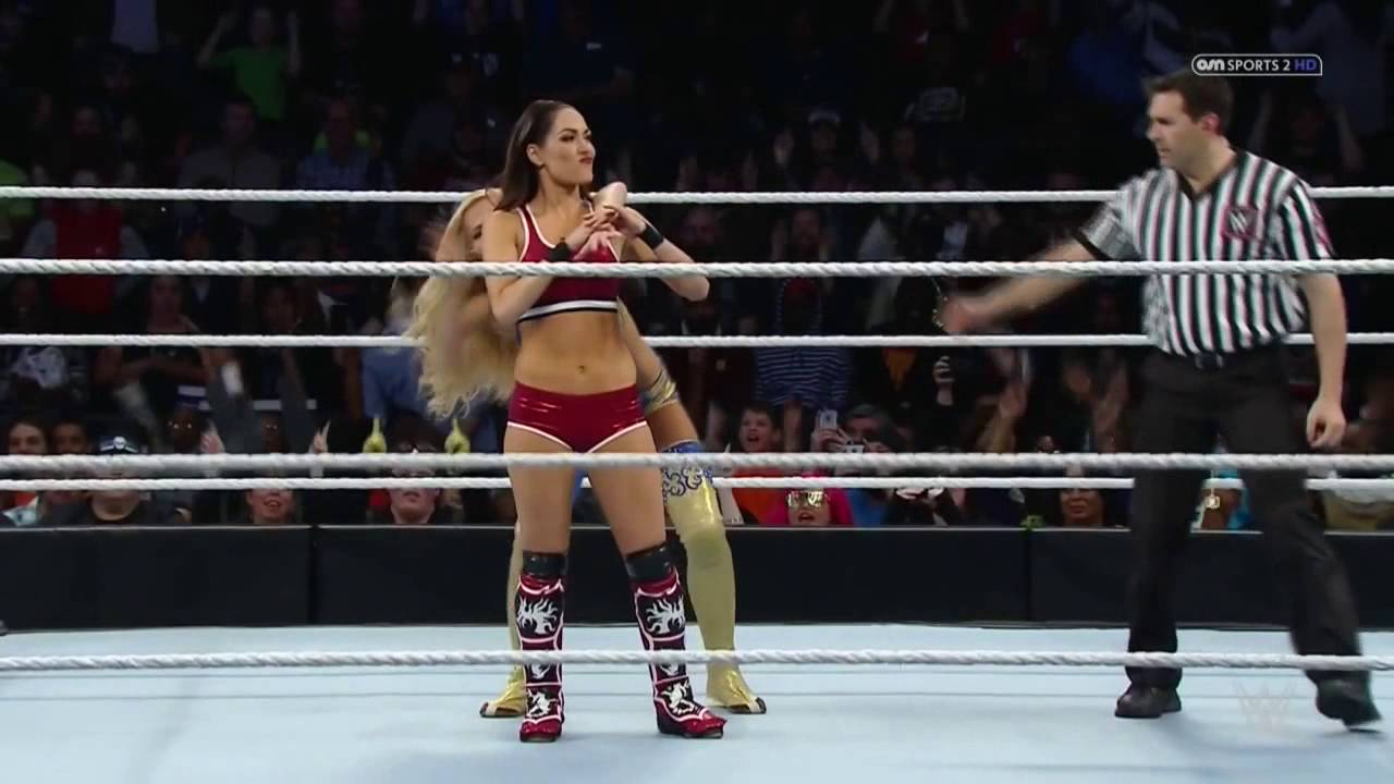 brie bella&paige& natalya vs tamina