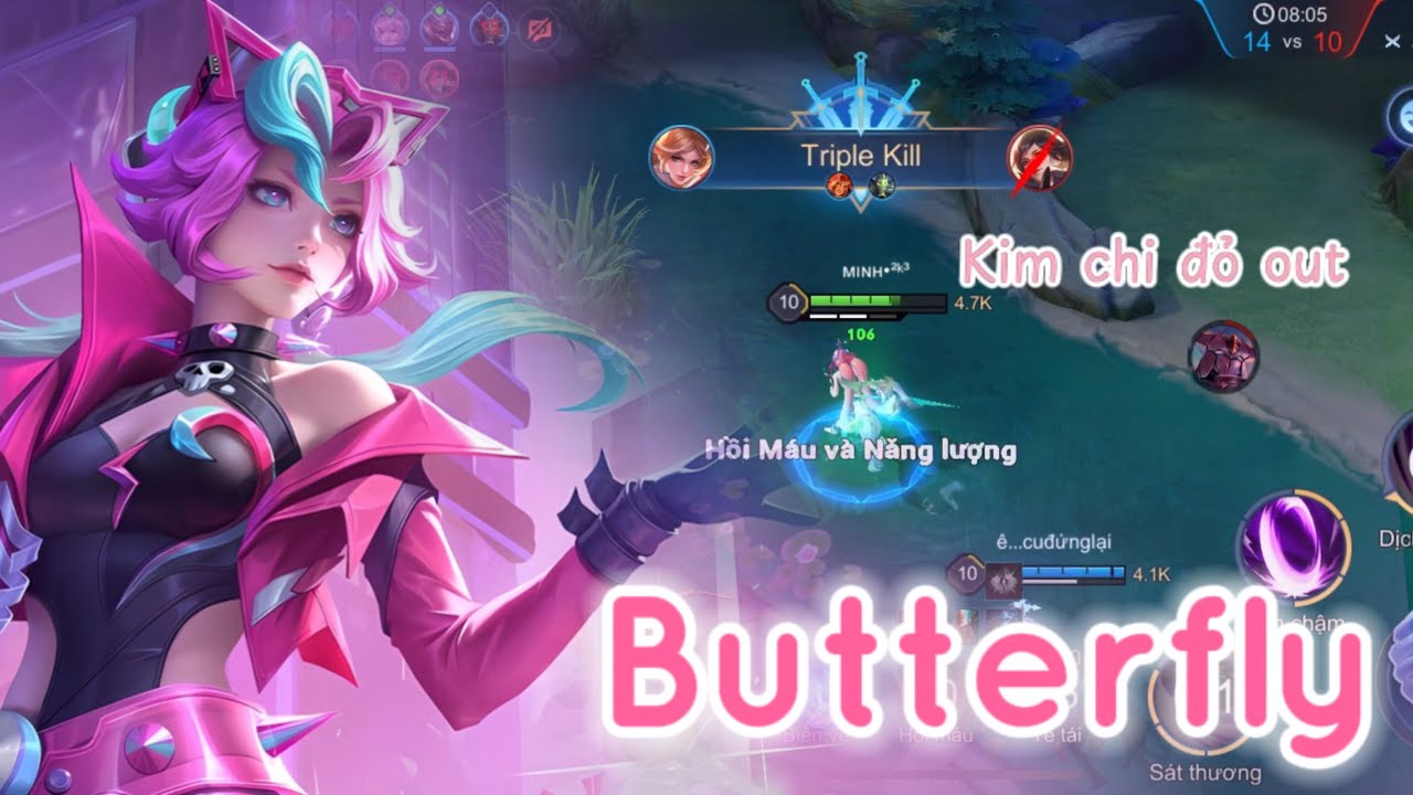Butterfly tích 2 ulti nhảy liên tục xé lo/z Ad | Build đồ đi rừng siêu nhiều dame tay#liênquânmobile