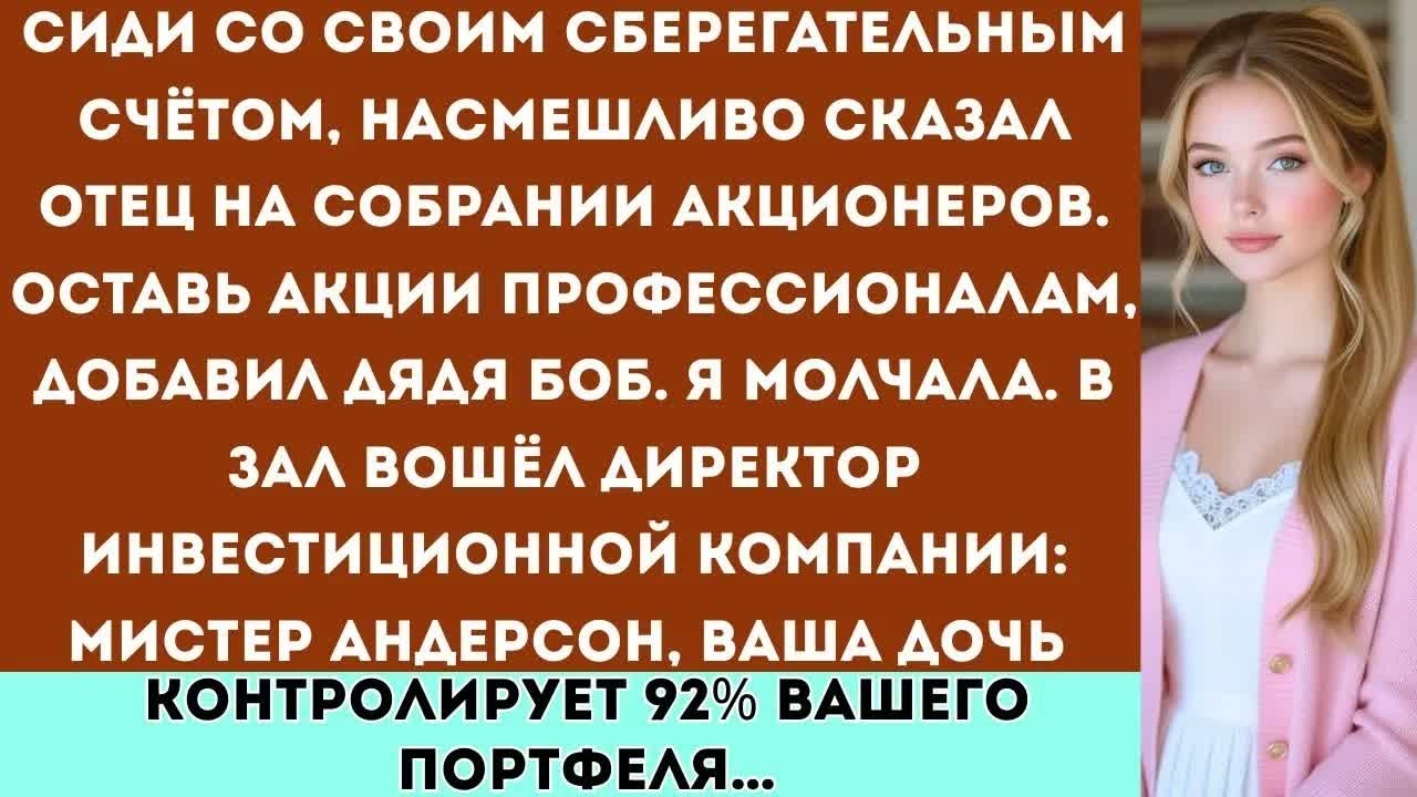 Семья сказала： Ты никогда не будешь владеть акциями  —А теперь я управляю инвестиционным фондом их к