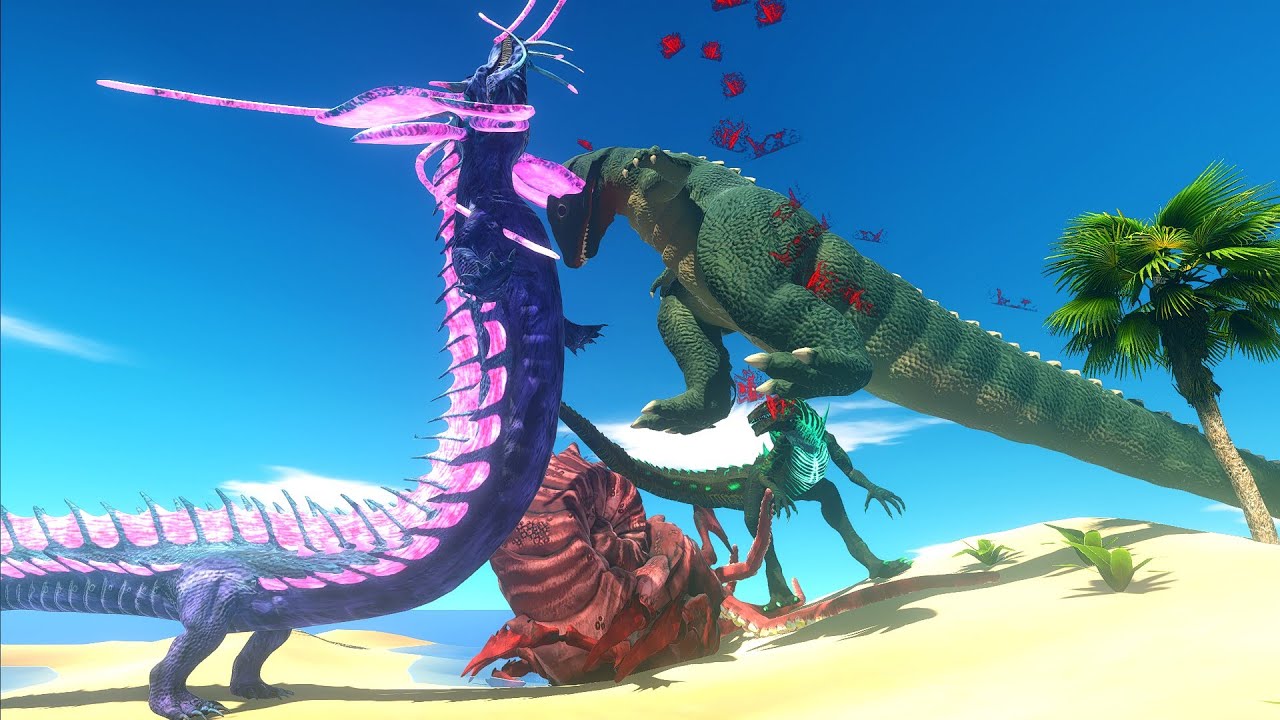 Gorosaurus and GodzillARK VS Tiamat and The Kraken [Animal Revolt Battle Simulator]