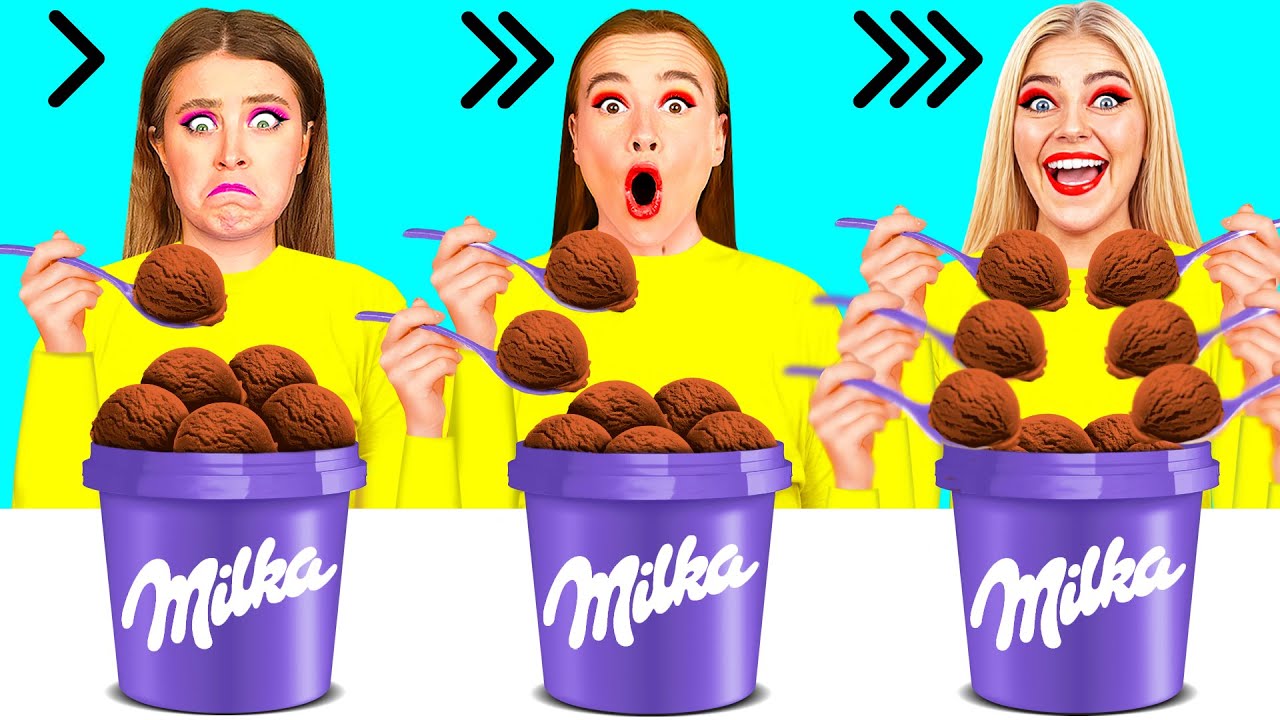 تحدي الطعام السريع أو المتوسط أو البطيء | حيل الطبخ الرائعة Crazy DO