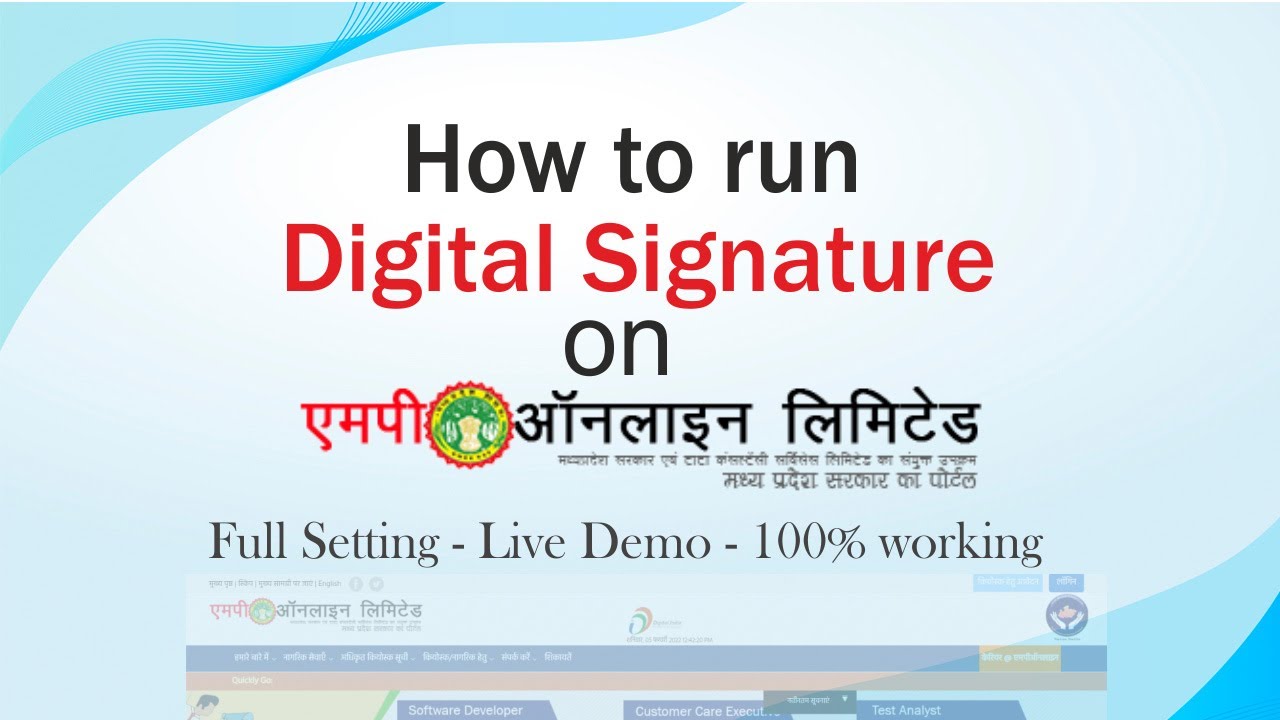 How to run Digital Signature in MP Online Portal to Sign and Submit Application - Live Demo