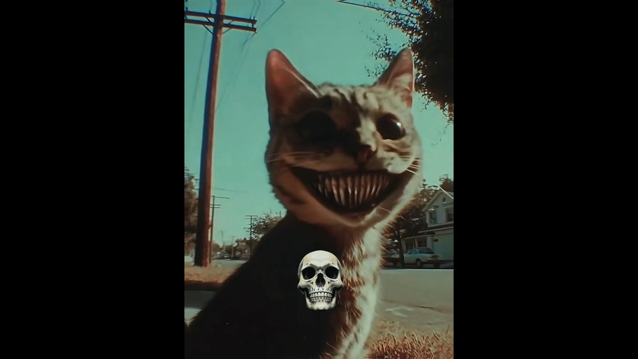 Cat Can't Be Scary But... 🐱😱💀 #cat #scarycats #cutecat #viral #edit #trolledit #tranding #foryou