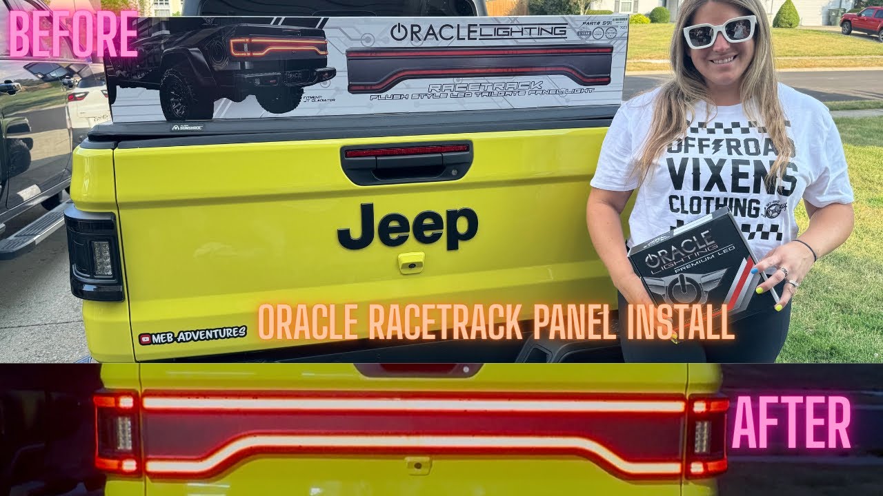 Установлена ​​панель освещения багажника Oracle Racetrack