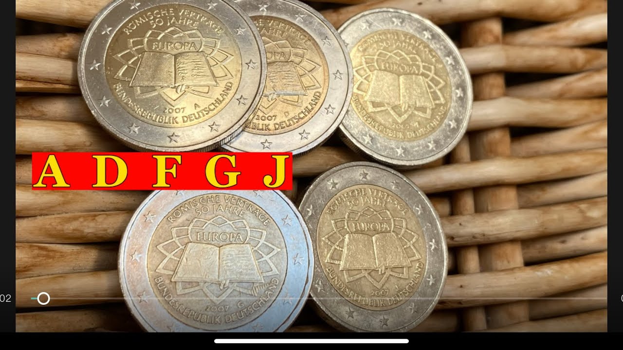 2 euro Germany 2007 (5 coins ~ 11&euro;)