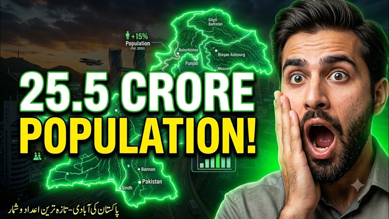 Pakistan Population 2026 🇵🇰 | 25.5 Crore People! Facts, Growth & Future Explained