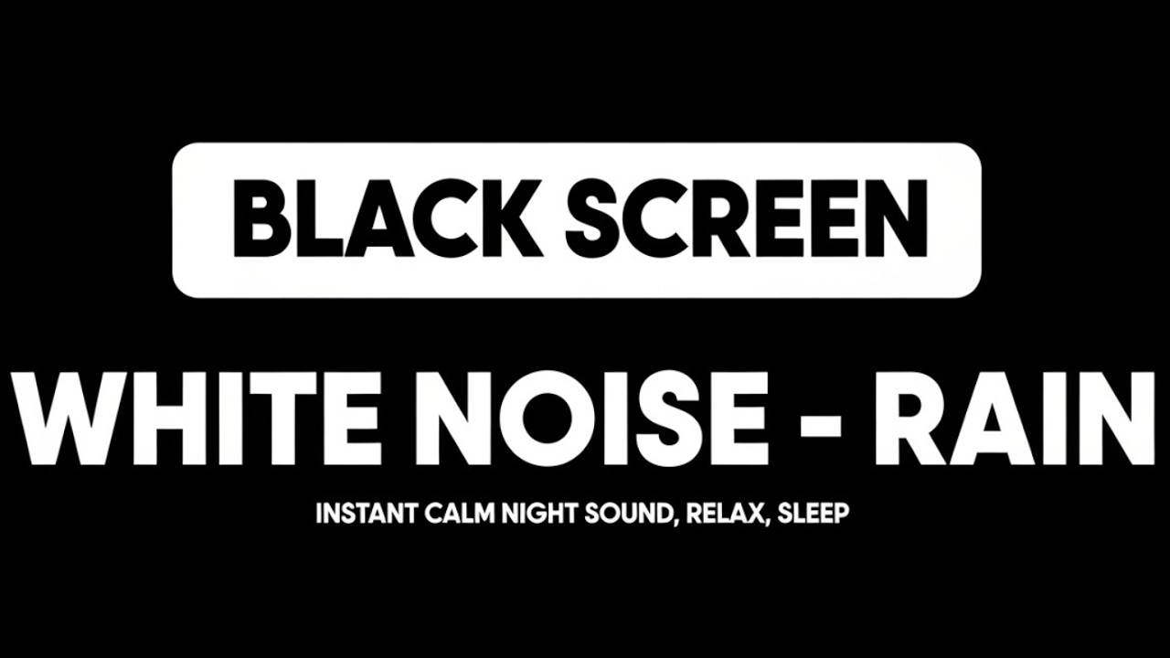 10H RAIN White Noise 🌬️ Deep Sleep, RELAX, Study & Total Relaxation Sound