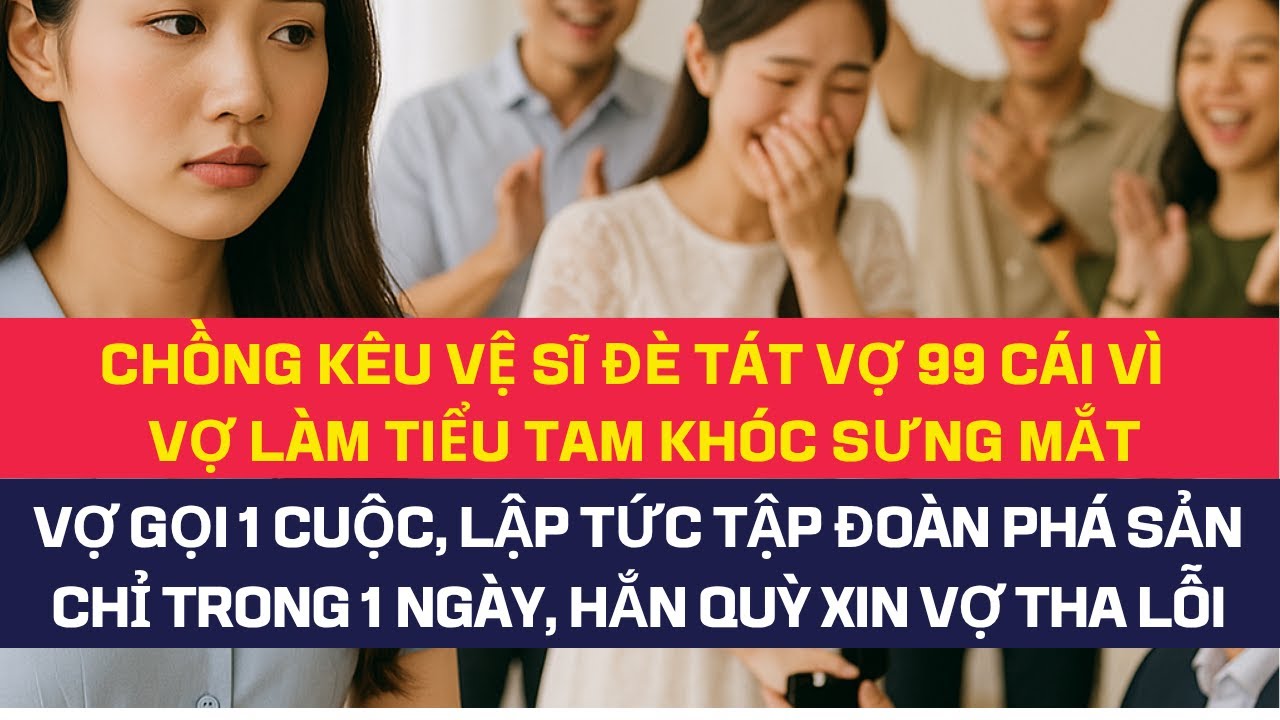 Chồng tát vợ 99 cái vì vợ làm tiểu tam khóc, vợ gọi 1 cuộc, tập đoàn hắn phá sản chỉ trong 1 ngày