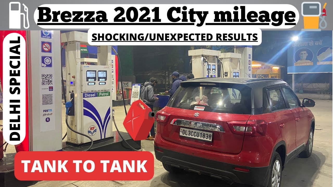 Brezza 2021 city petrol mileage || Maruti suzuki vitara brezza vxi ||  Tank to tank test