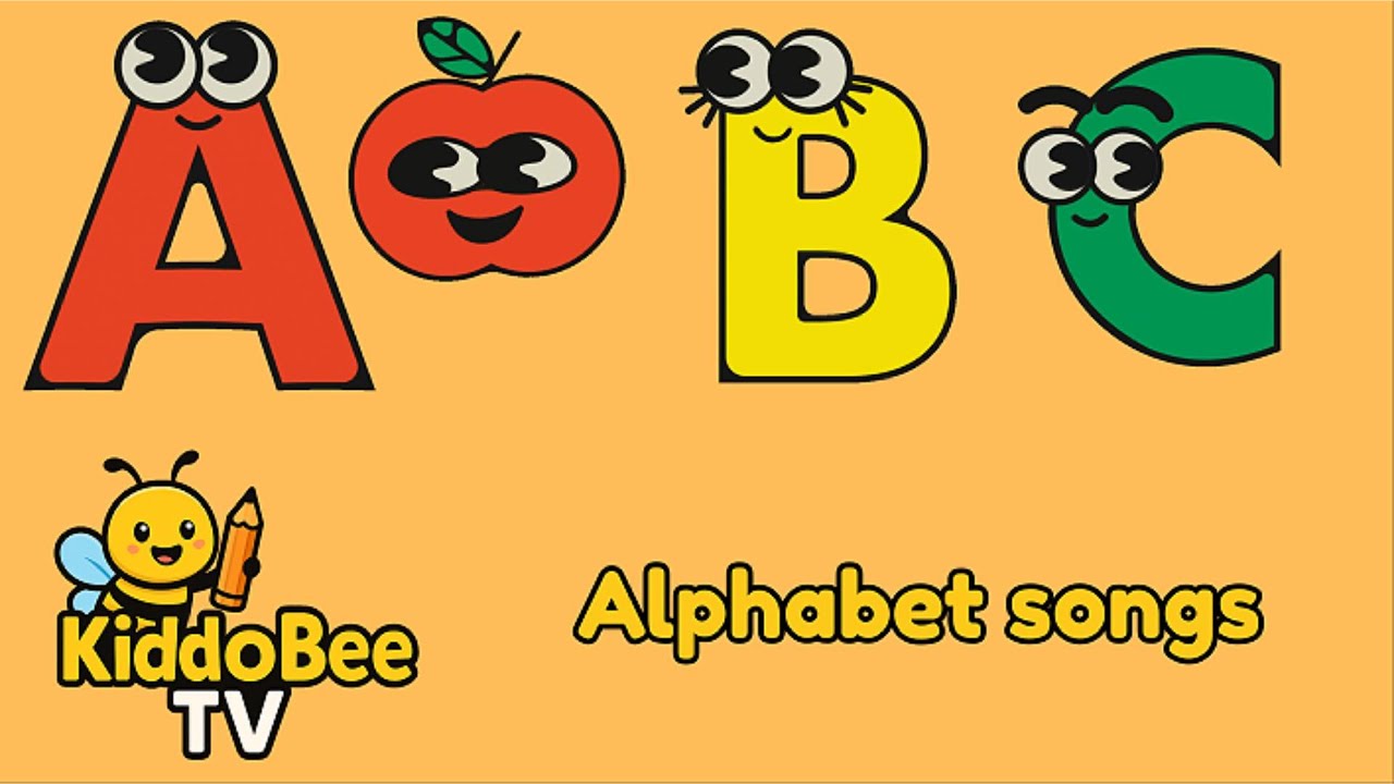 KiddoBee Tv - Песня о фонетике со словами, эпизод 7 - A для яблока - Песня про алфавит ABC