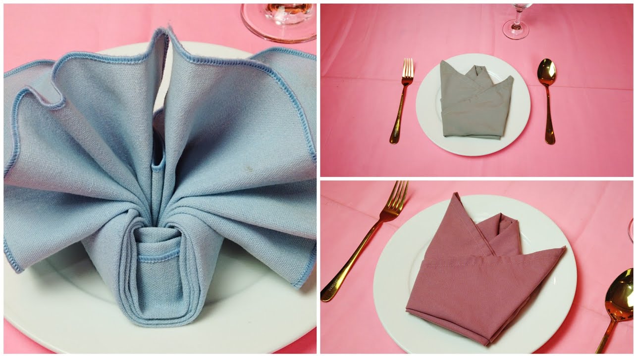 2 DESIGN TABLE NAPKIN FOLDING