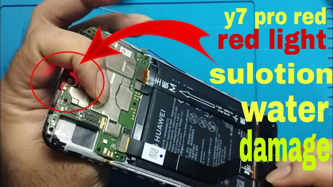 How to Repair huawei Y7 Pro 2019 Water Damage issue/red light Problem Done/